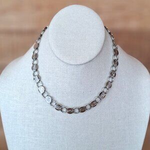 Vintage Sarah Coventry Silver-Tone Etched Floral Necklace and Bracelet